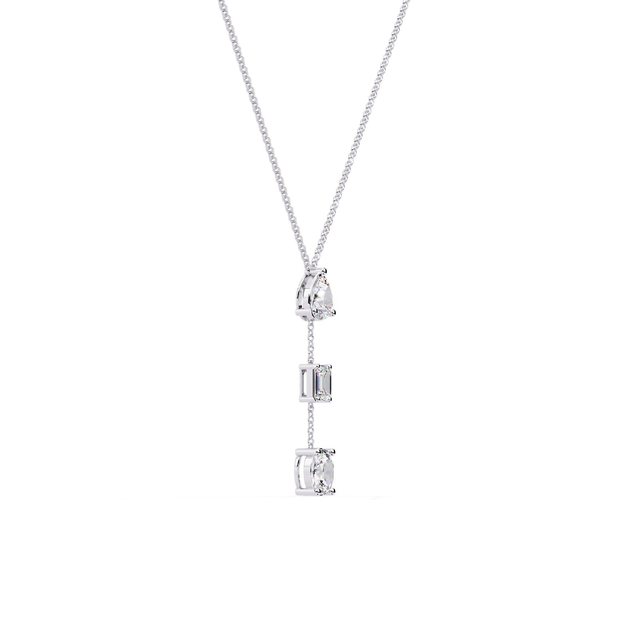 Triple Drop Diamond Pendant